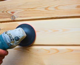 Шлифовка деревянных срубов, домов, бань