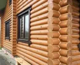 Покраска срубов, домов, бань